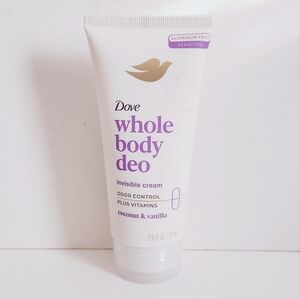🐢2/$15 Dove Whole Body Deodorant Invisible Cream Coconut & Vanilla